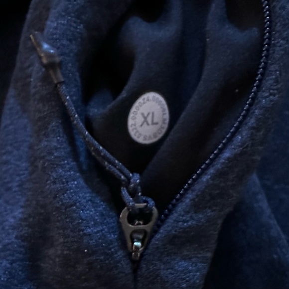 Lululemon Surge Warm 1/2 Zip Pullover Size XL Heathered True Navy / Black $118 - Picture 6 of 7